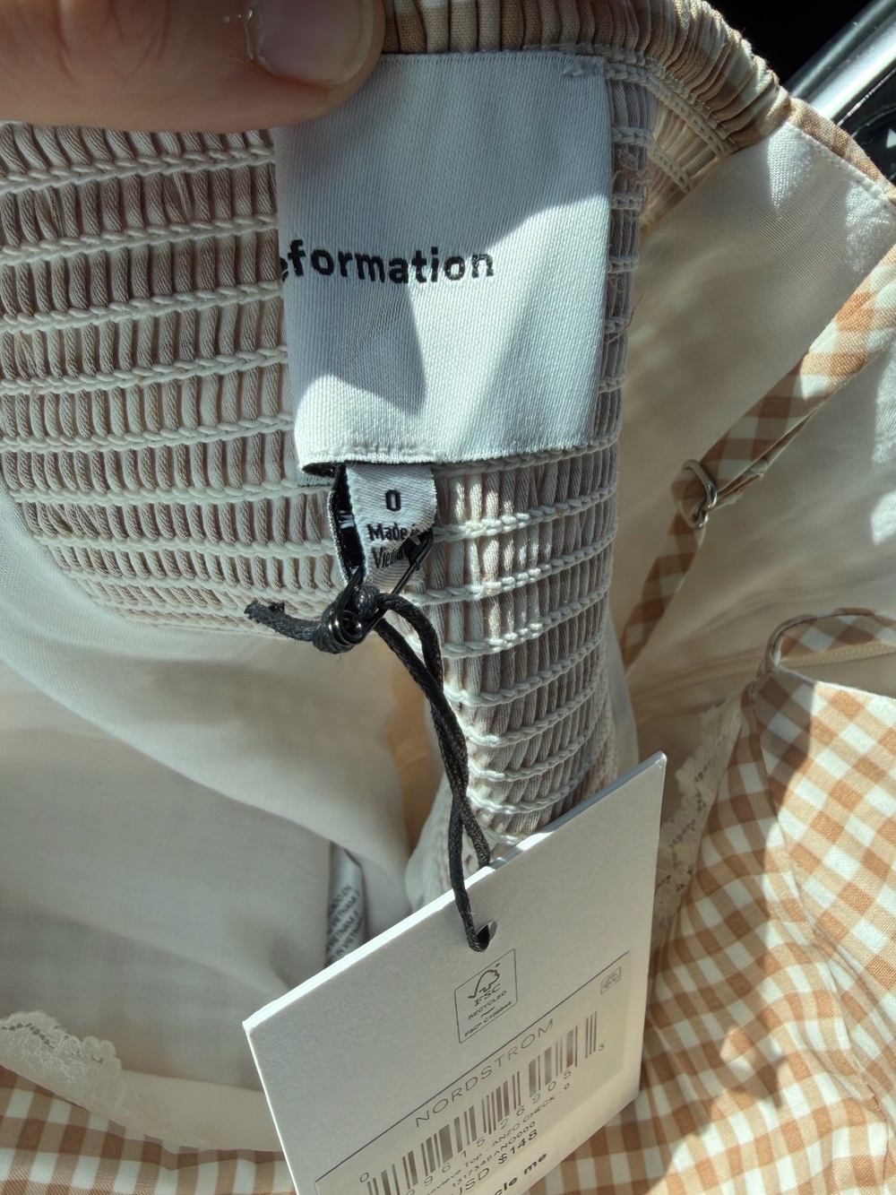 NWT Reformation Genevieve gingham top - Picture 5 of 5